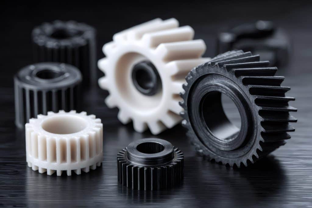 Plastic gears and cogs for mechanical engineering